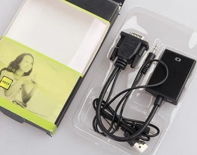 مبدل VGA به HDMI پکدار (همراه کابل صدا و تغذیه)